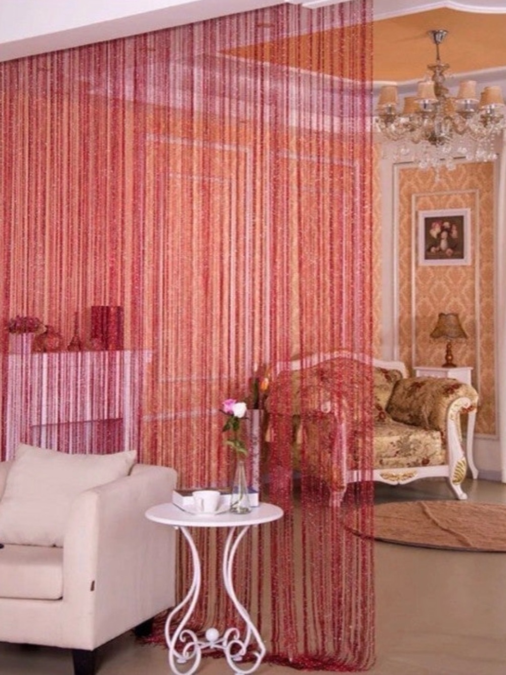 & Other Stories Red String Curtain Panel